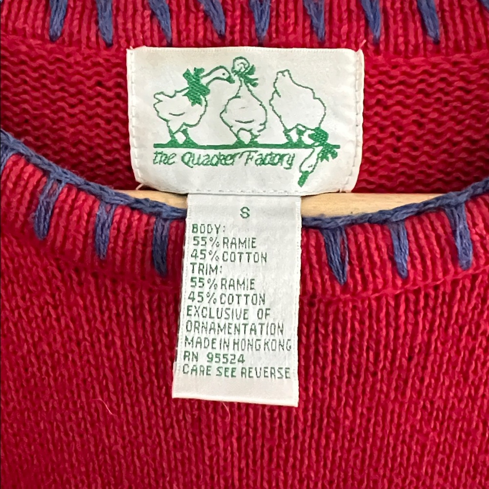Vintage Quacker Factory Nautical themed shortsleeved sweater size M - Picture 2 of 6